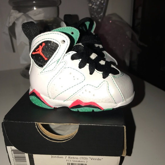 NWB Jordan Retro 7 “Verde” infant - Picture 2 of 5